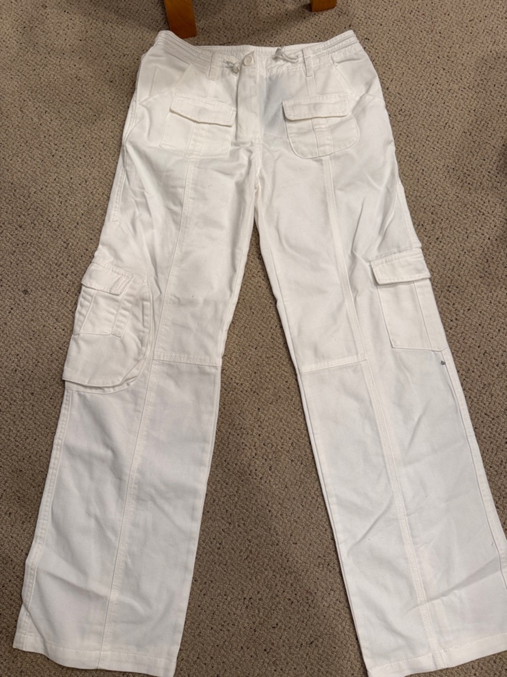 Brandy Melville White Cargo Pants